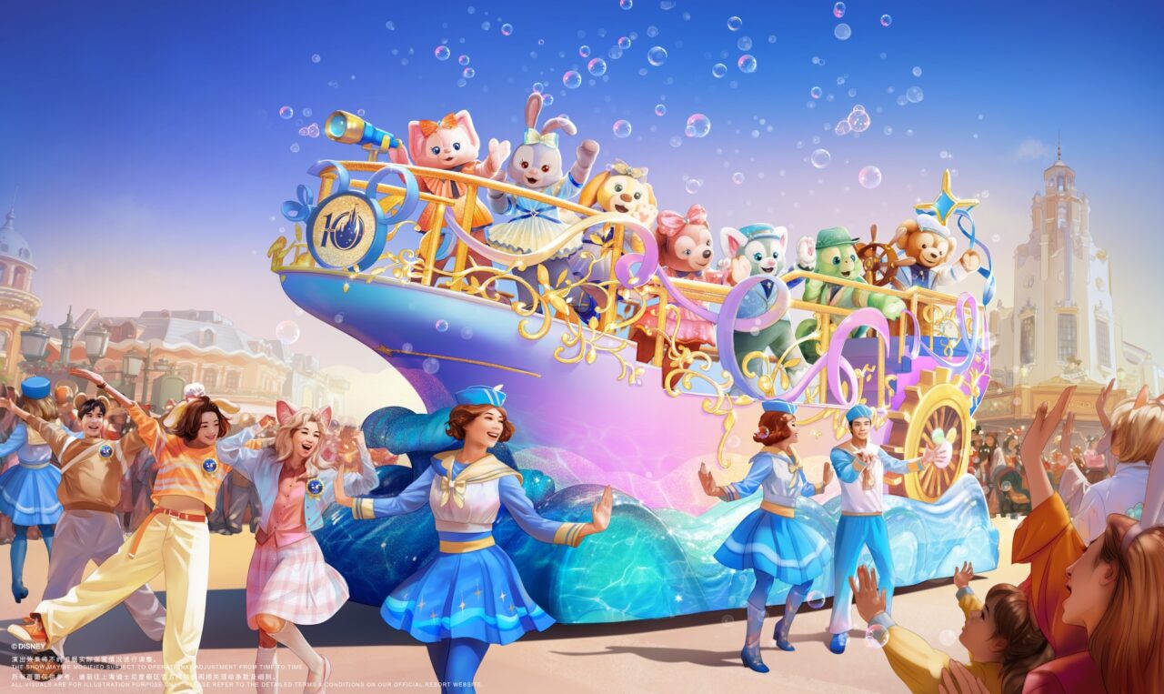 Glimmer Duffy And Friends Parade Shanghai Disney Resort | Yearlong Shanghai Disneyland 10Th Anniversary Celebration Starting March 2026 Shanghai Disneyland 10Th Anniversary